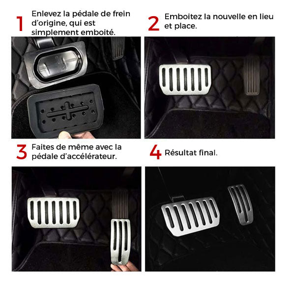 Coussinets de pédale de voiture coordonnants, couvre-pédales automatiques,  couvre-pédales en aluminium, adaptés aux placements, modèle 3, modèle Y  2023 - AliExpress