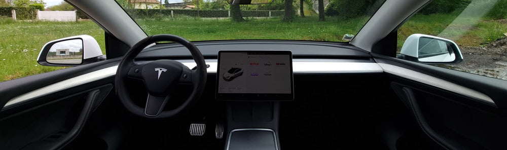 Tesla Model 3 - Y White Suedette Dashboard