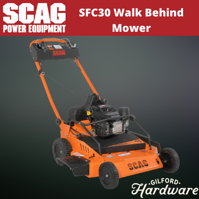 Scag SFC walk behind mower hero shot