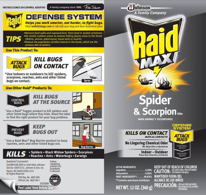 raid pesticide label