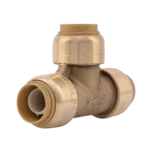 SharkBite Brass Push Tee 1/2 in. x 1/2 in. x 1/2 in. 4-Pack. | Gilford Hardware Gilford Hardware & Outdoor Power Equipment Plumbing Valves