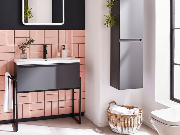 Eco-Friendly Bathroom Materials - Explore sustainable choices in this eco-chic bathroom image, emphasizing the use of environmentally conscious materials.