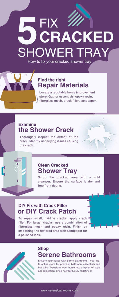 how to DIY fix a cracked shower tray