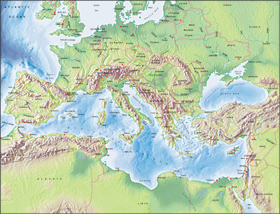 PowerPoint Map #503 Mediterranean Sea – mountainhighmaps