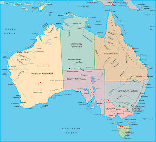 Illustrator EPS map of Australia – mountainhighmaps