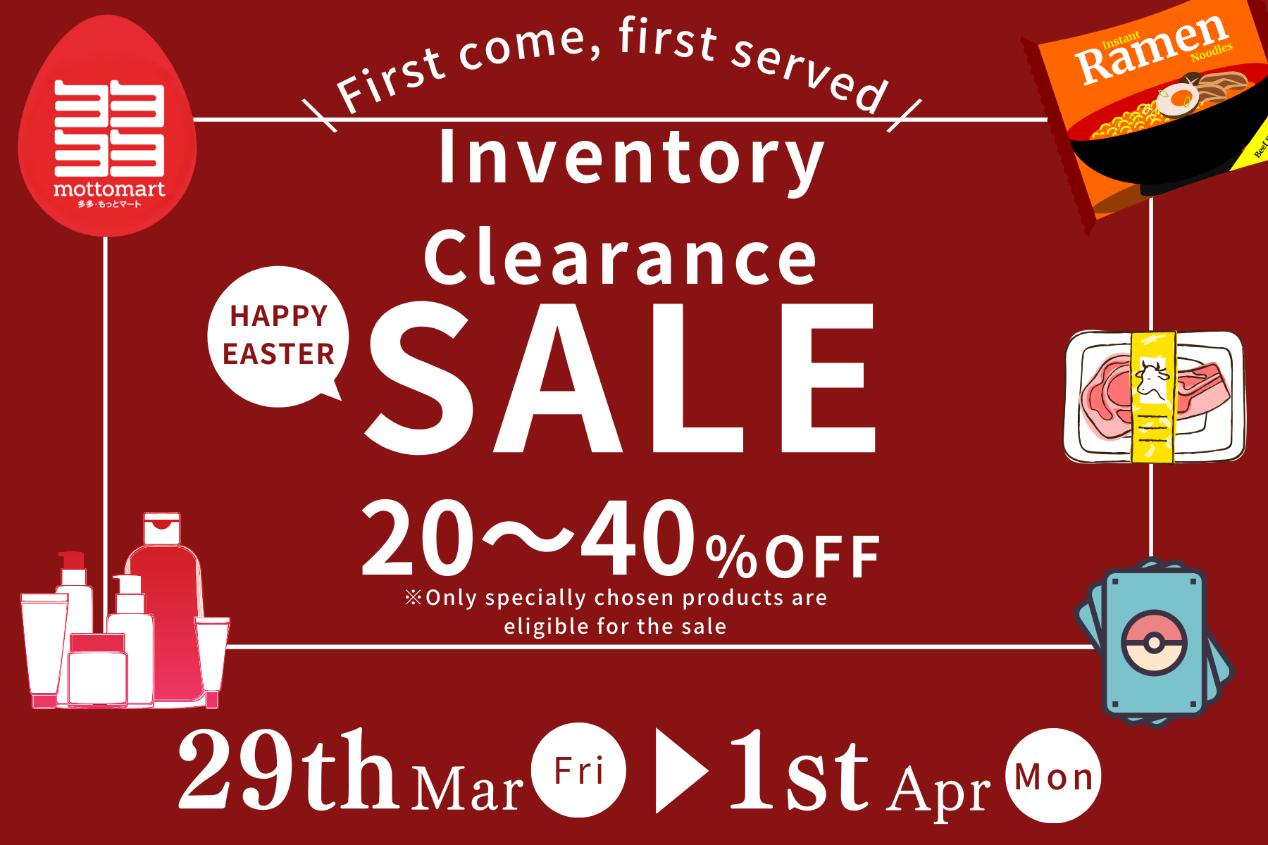 HAPPY EASTER CLEARANCE SALE – Mottomart