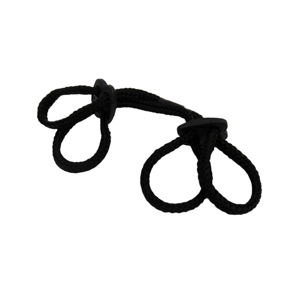 Silky Soft Double Rope Wrist Cuffs - Black TMN-VT-0662