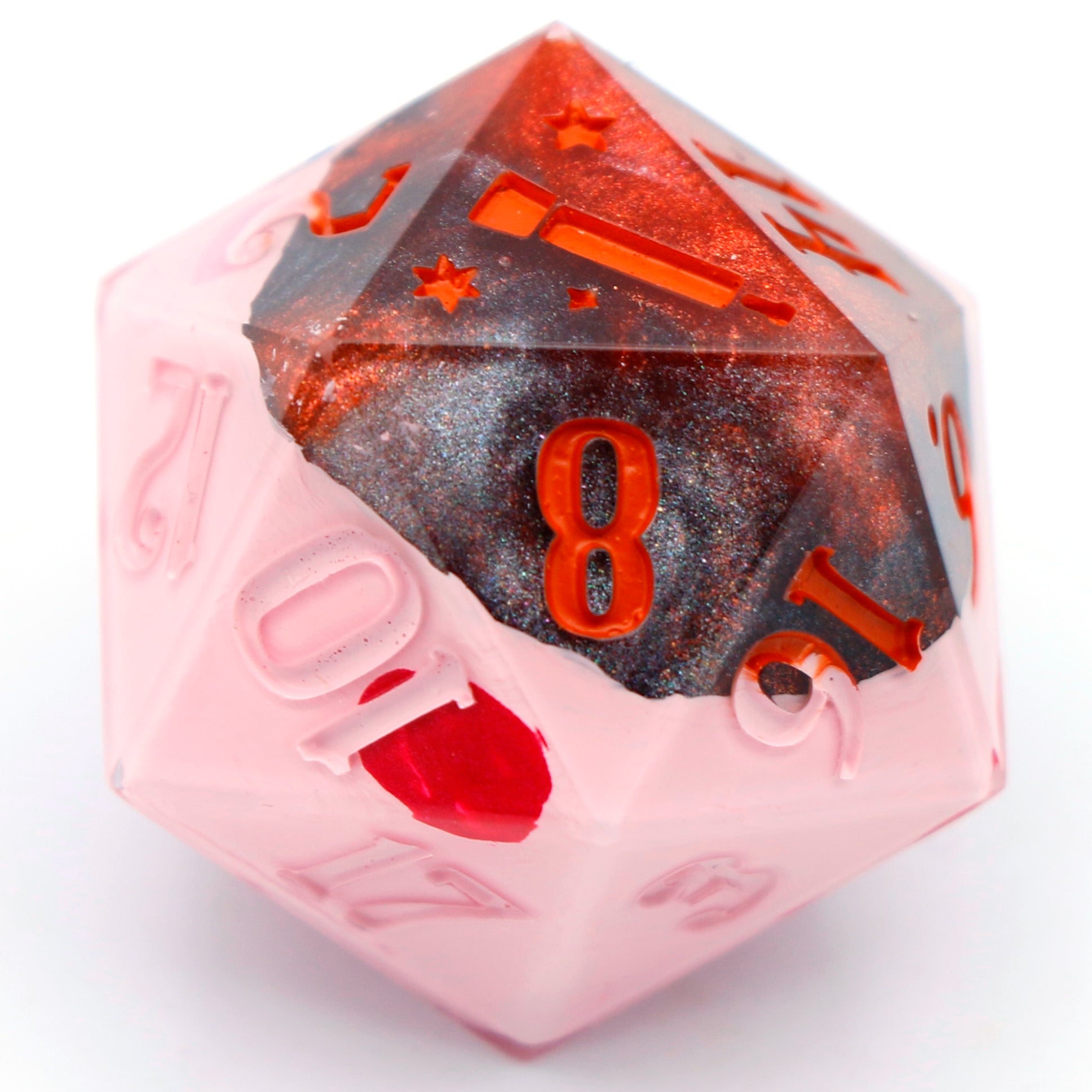 Kirby (mouthful of space dust) - 27mm Chonk d20 – Interstellar Dice