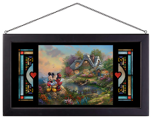 Disney Donald and Daisy - A Duck Day Afternoon - 13 x 23 Framed Glass Art