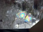 crystal with rainbows inside