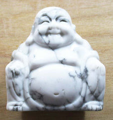 White Howlite Happiness Buddha