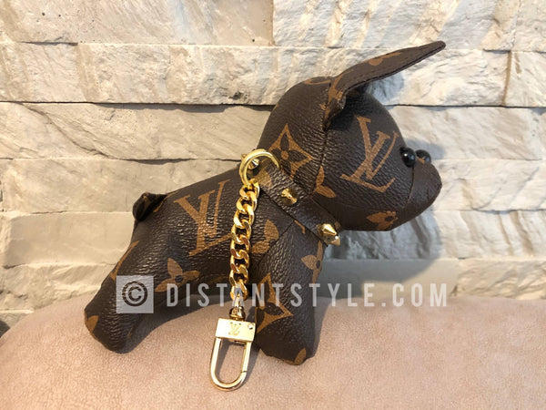 Upcycled Louis Vuitton French Bulldog Keychain - LingSense