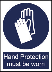 hand protection must be worn sign