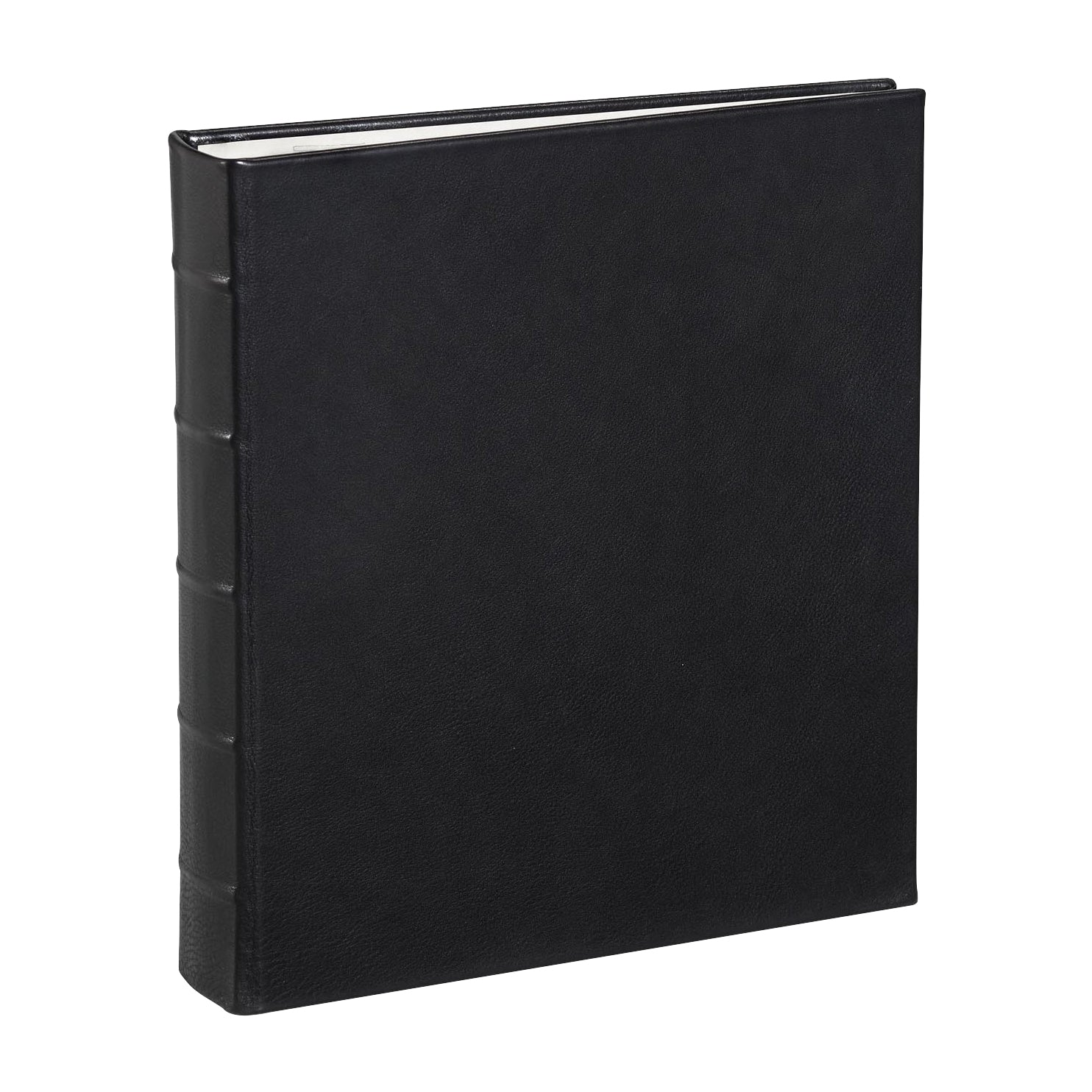 Graphic Image Large Ring Clear Pocket Album Black Bonded Leather