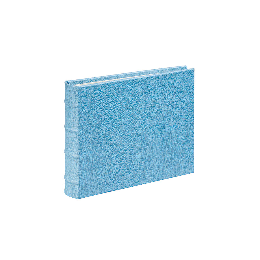 Graphic Image Small Bound Album Ligtht Blue Goatskin Leather