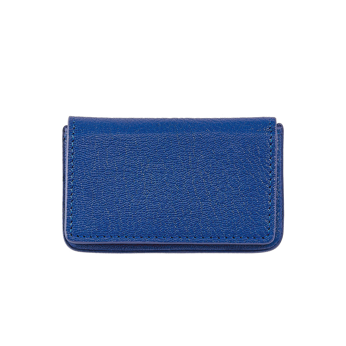 Graphic Image Hard Business Card Case Royal Goatskin Leather