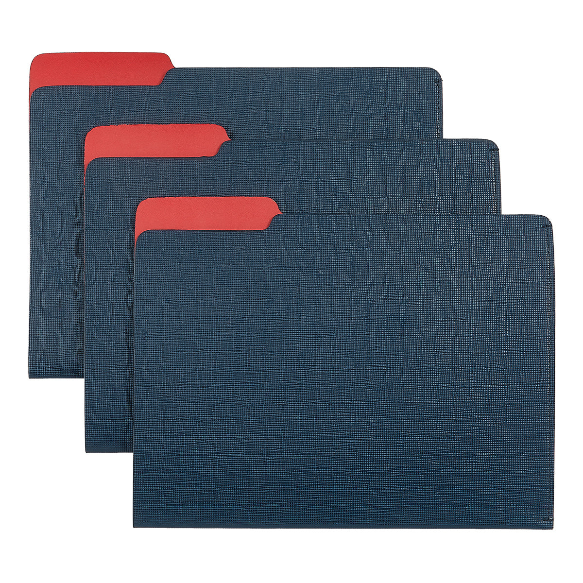 Graphic Image Carlo File Folder Navy Two Sided Croix Leather