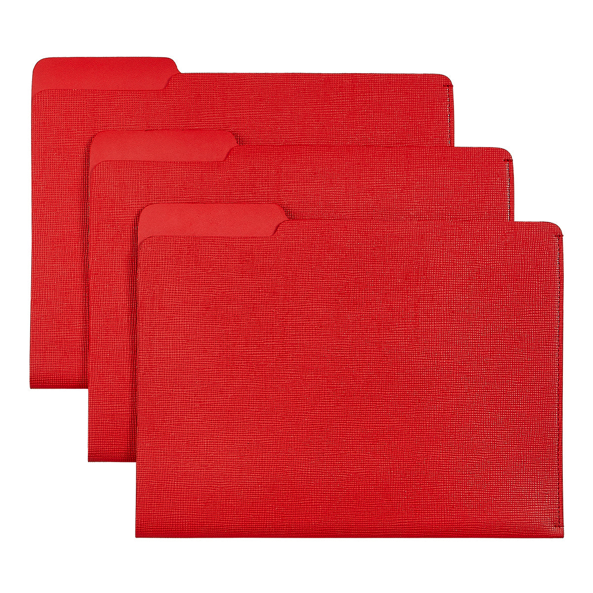 Graphic Image Carlo File Folder Red Two Sided Croix Leather