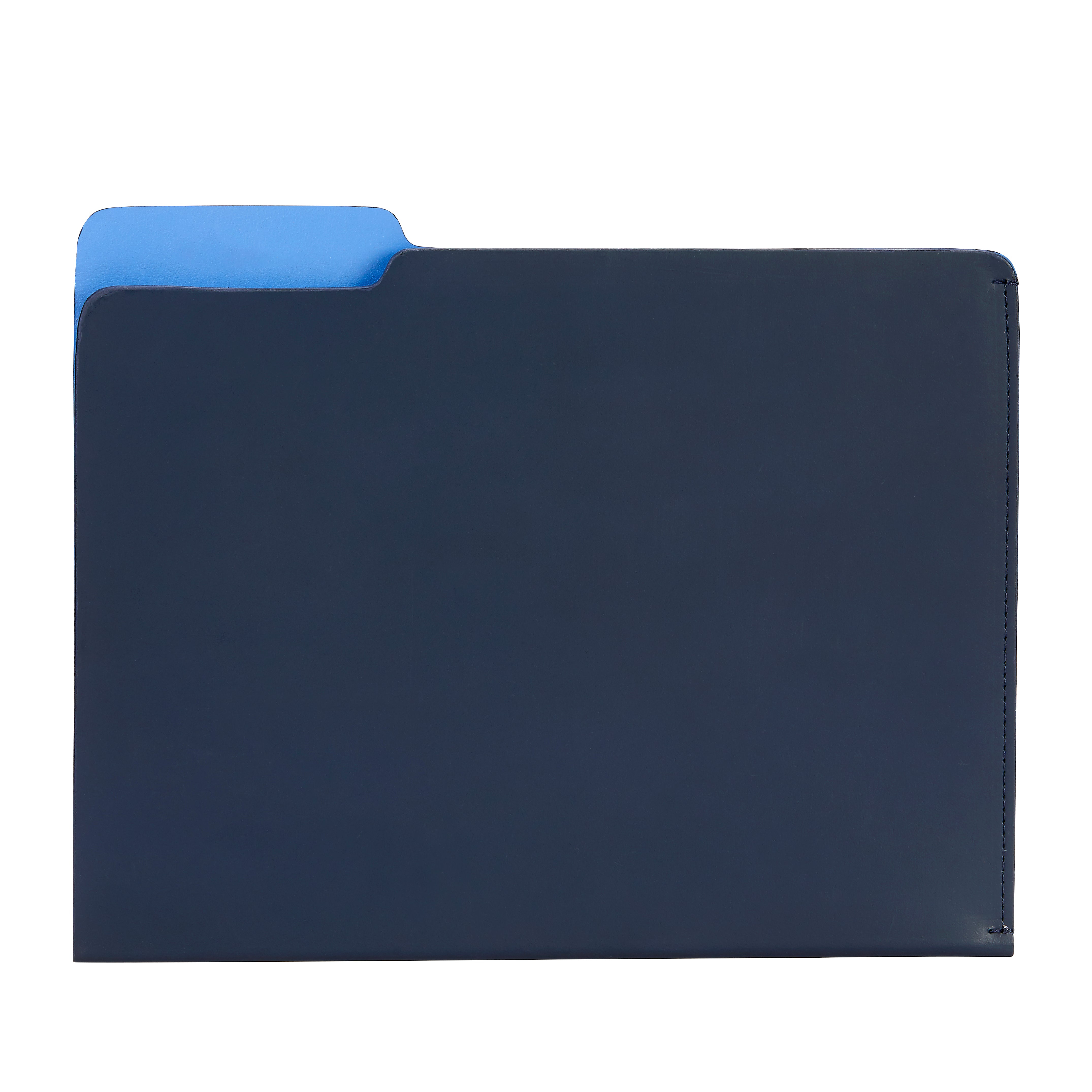 Graphic Image Carlo File Folder Navy/Blue Leather