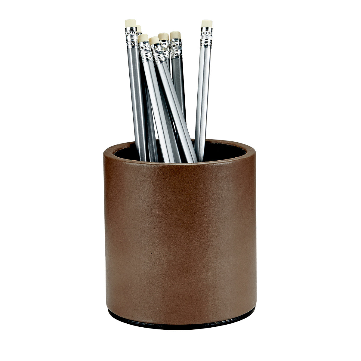 Graphic Image Pencil Cup Taupe Bonded Leather