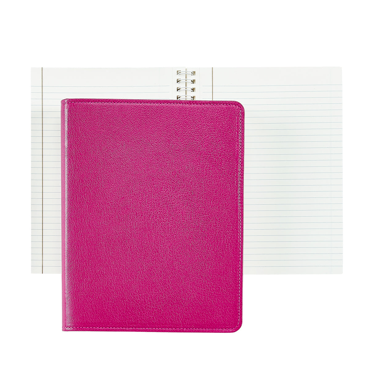 Graphic Image 9 Wire-O-Notebook Azalea Goatskin Leather