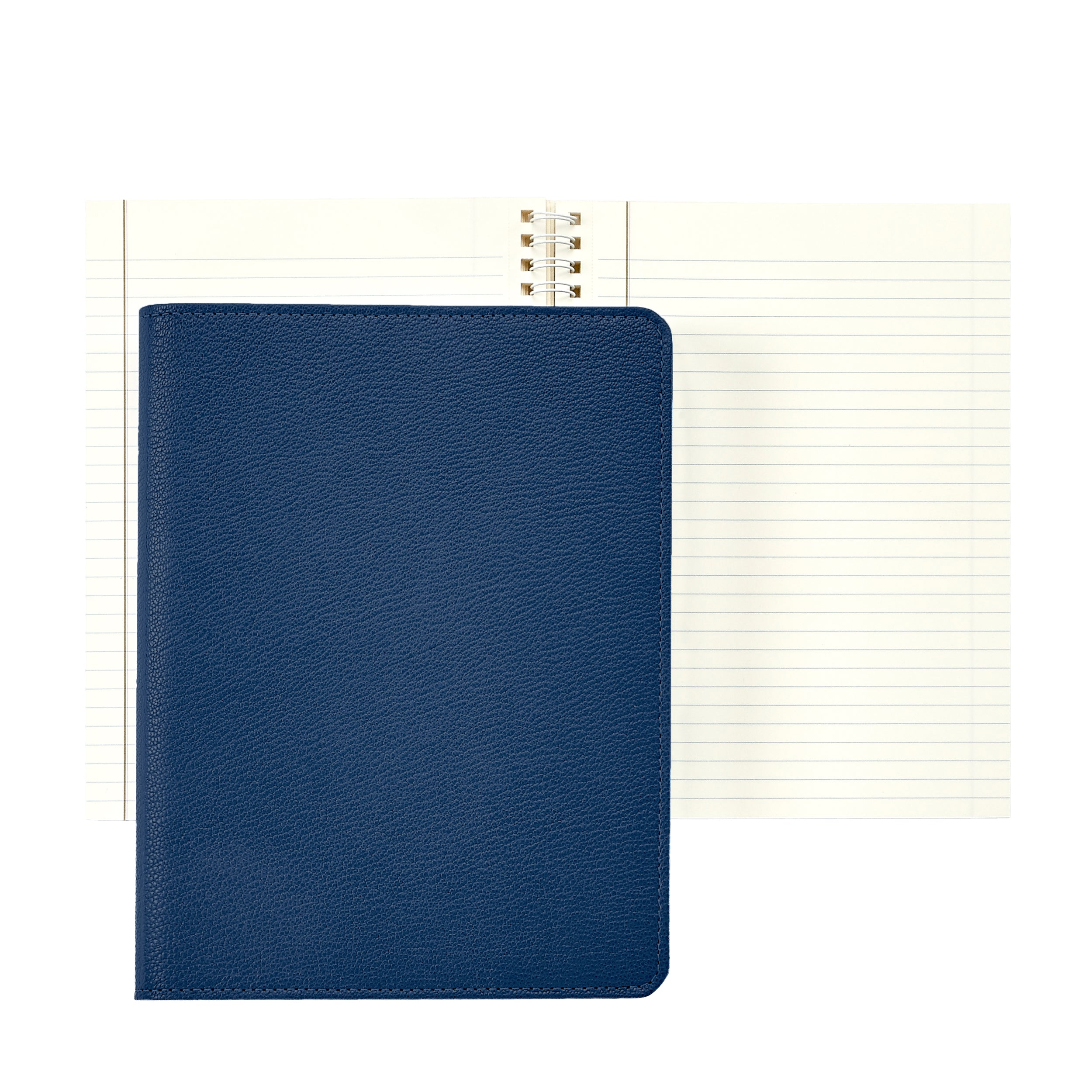 Graphic Image 9 Wire-O-Notebook Royal Goatskin Leather