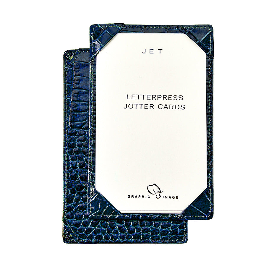 Graphic Image Jotter Sapphire Crocodile Embossed Leather