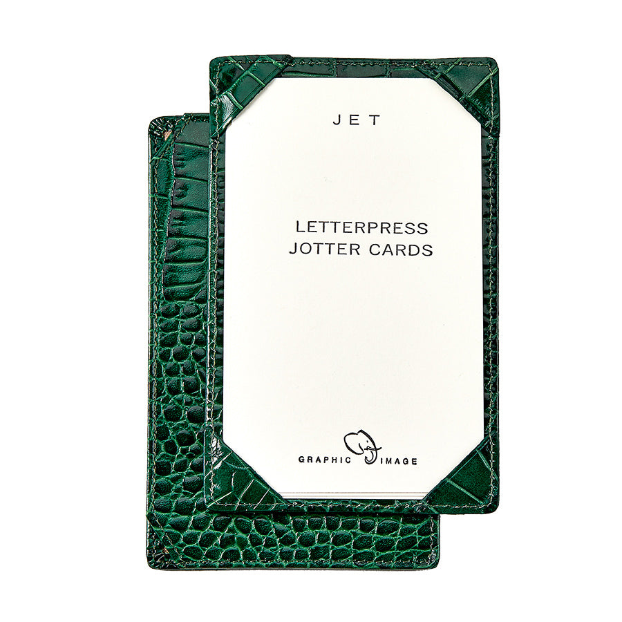 Graphic Image Jotter Emerald Crocodile Embossed Leather