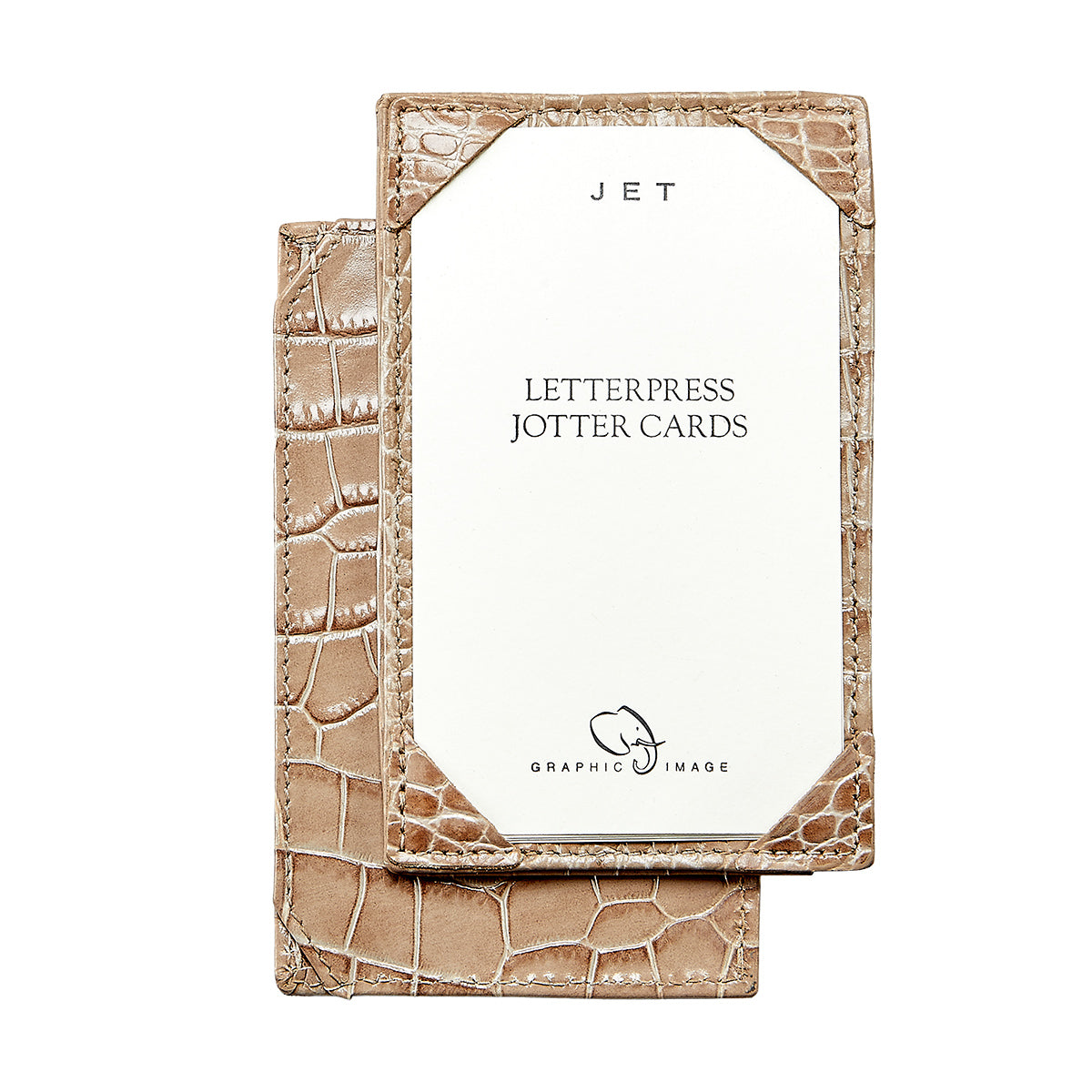 Graphic Image Jotter Stone Crocodile Embossed Leather