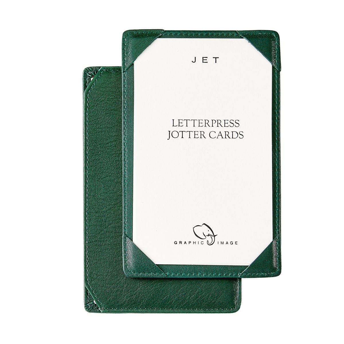 Graphic Image Jotter Green Traditional Leather
