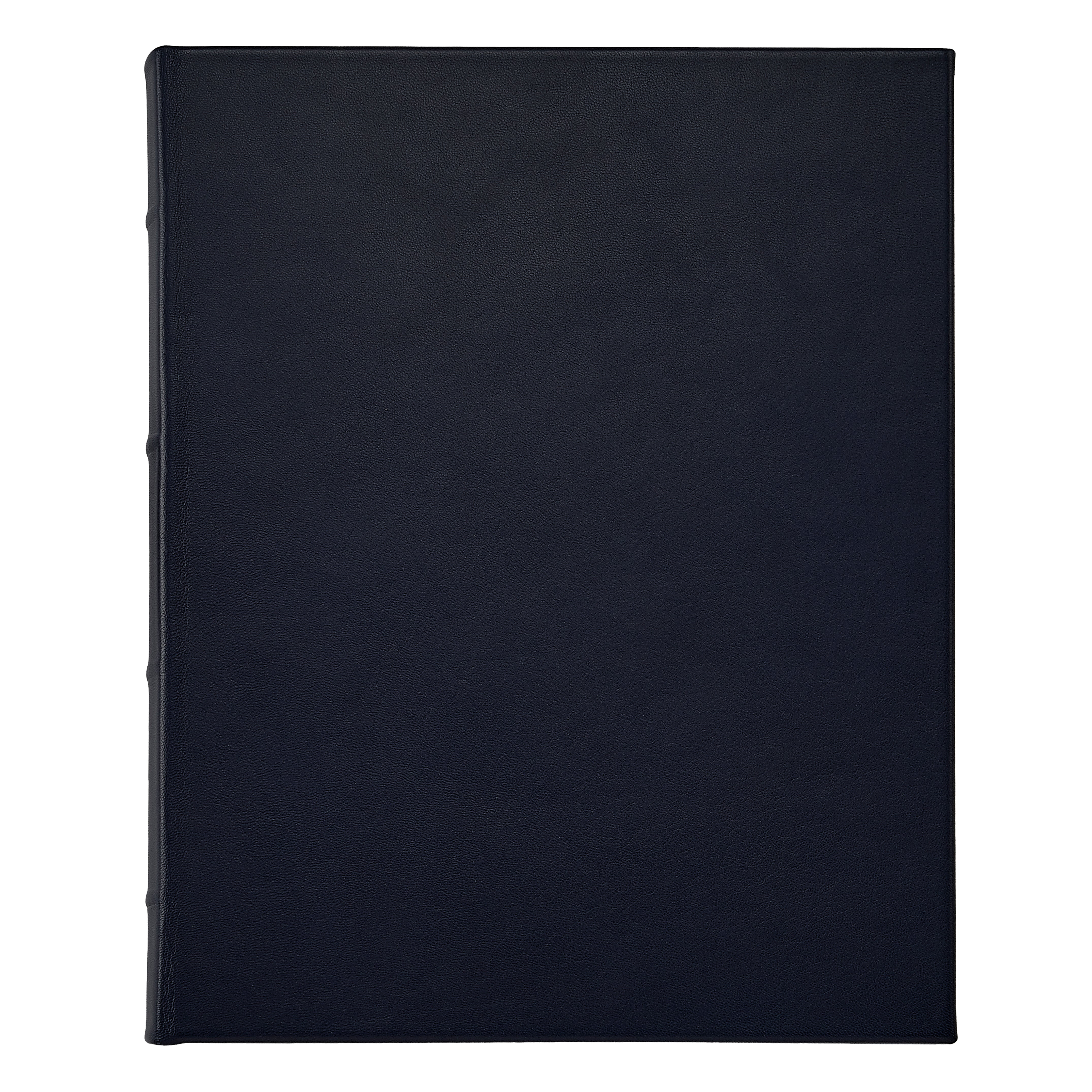 Graphic Image 11 Hardcover Unlined Manuscript Navy Traditional Leather