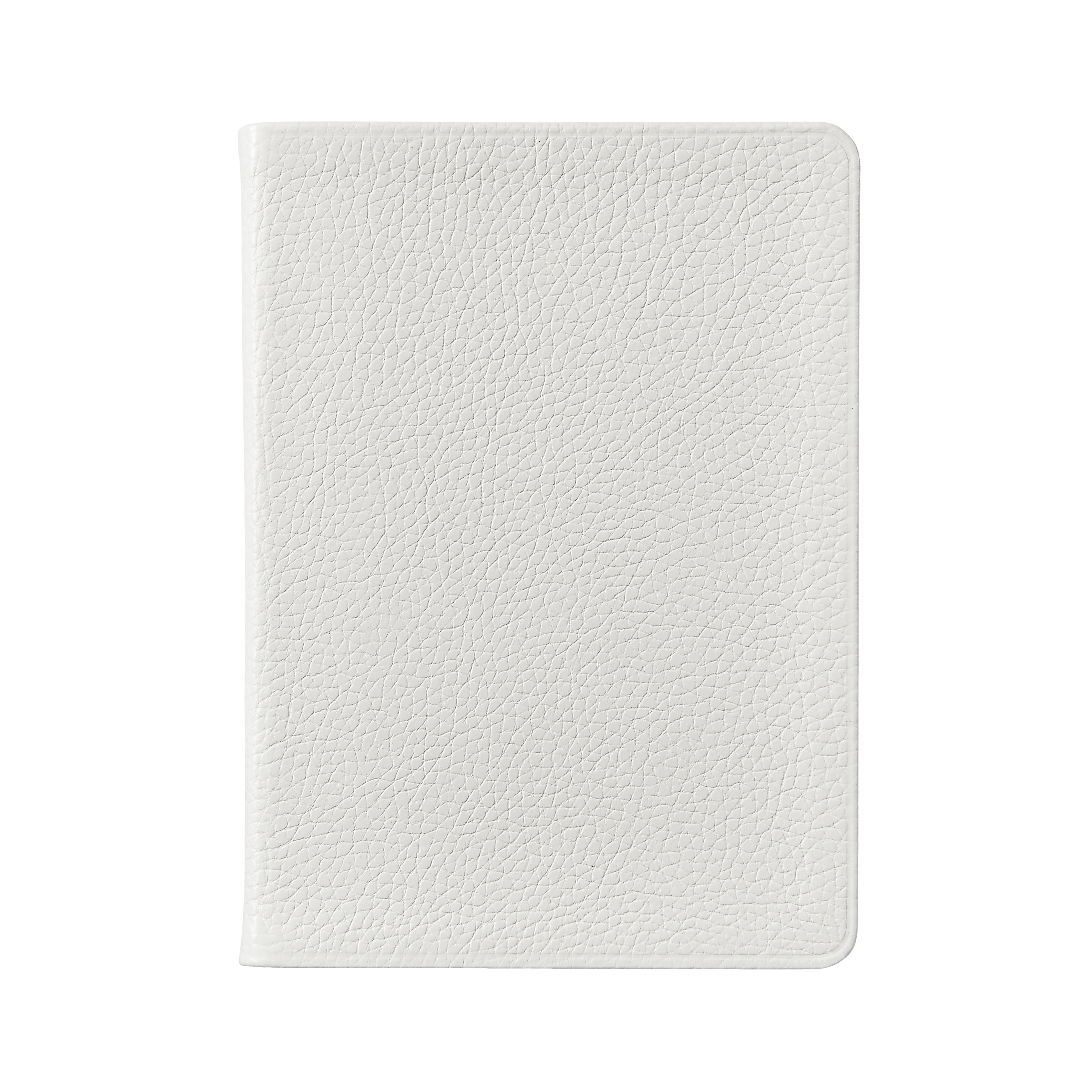 Graphic Image Medium Travel Journal White Pebble Grain Leather