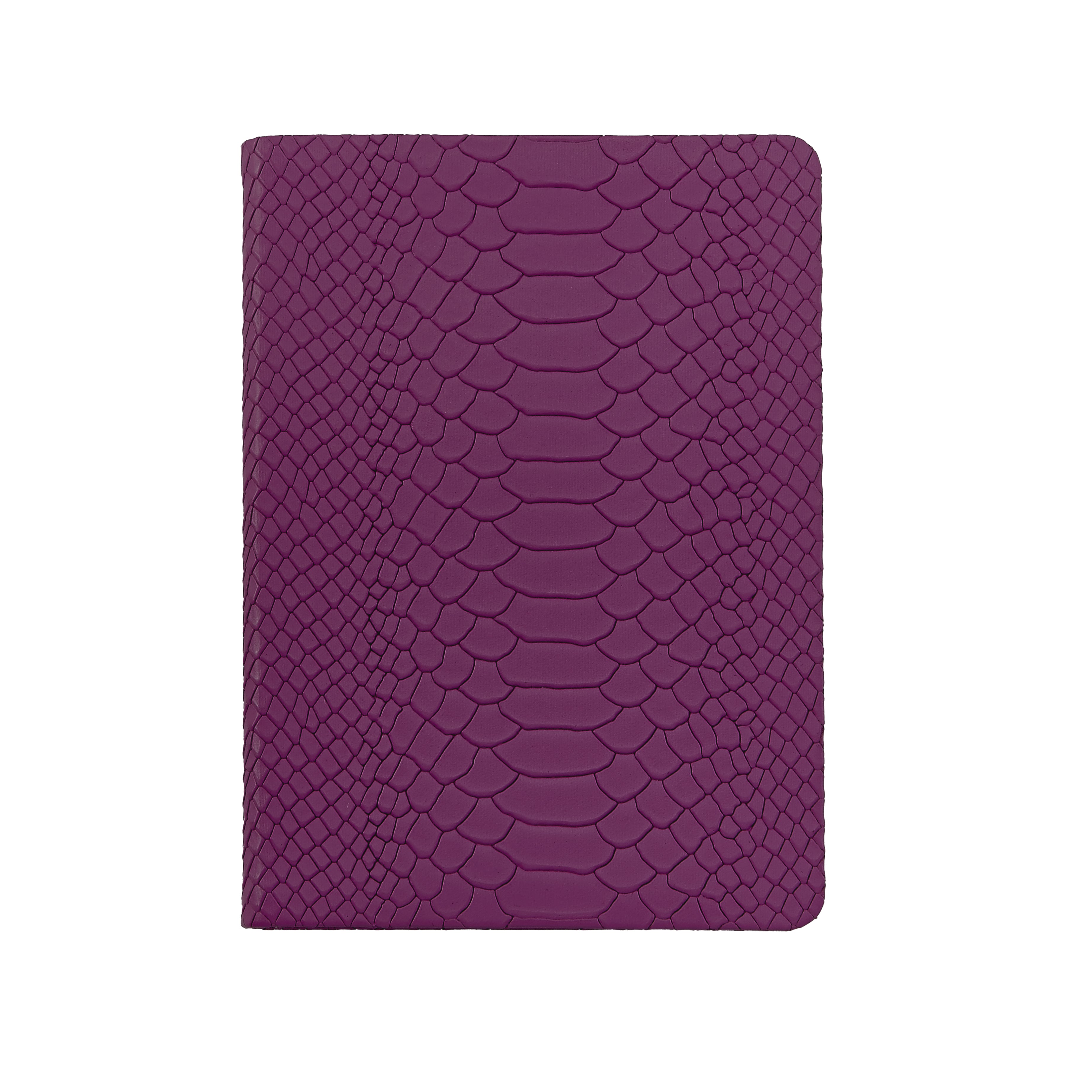 Graphic Image Medium Travel Journal Magenta Embossed Python Leather