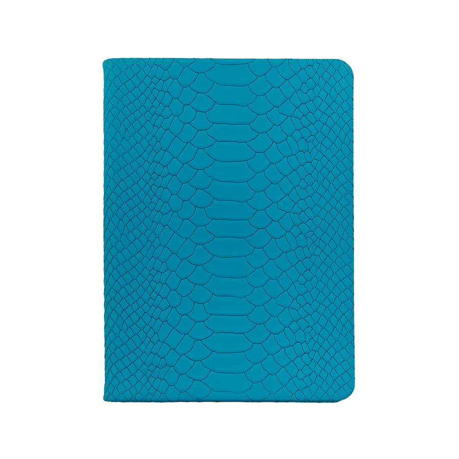 Graphic Image Medium Travel Journal Turquoise Embossed Python Leather