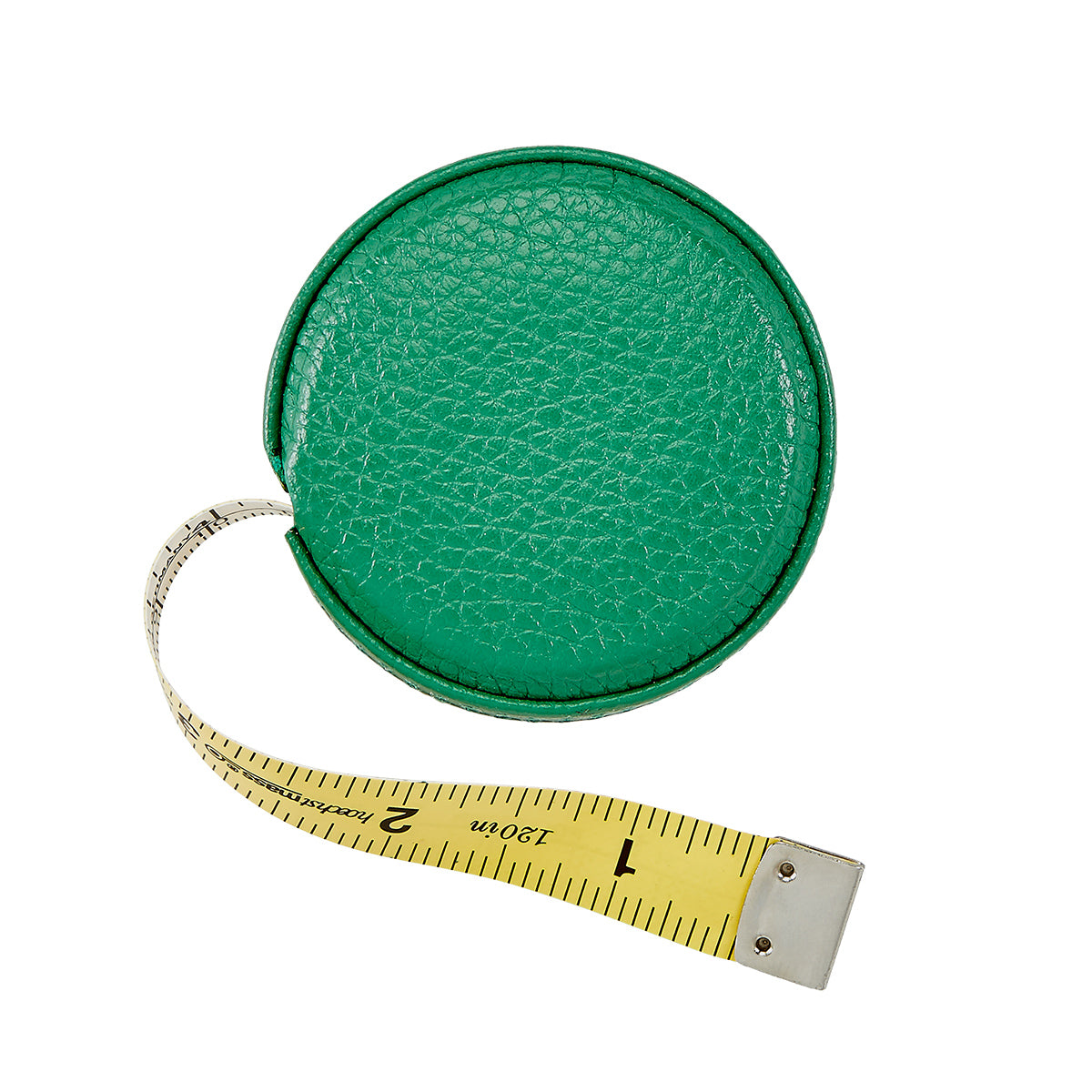 Graphic Image Tape Measure Green Goatskin Leather