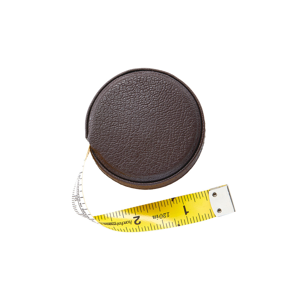 Graphic Image Tape Measure Brown Goatskin Leather