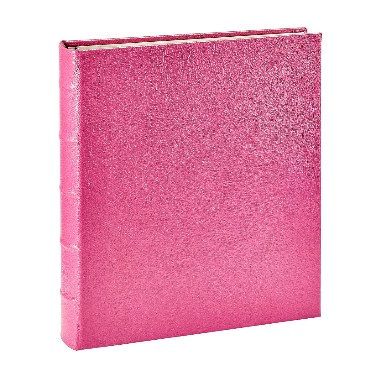 Graphic Image Large Ring Clear Pocket Album Pink Goatskin Leather