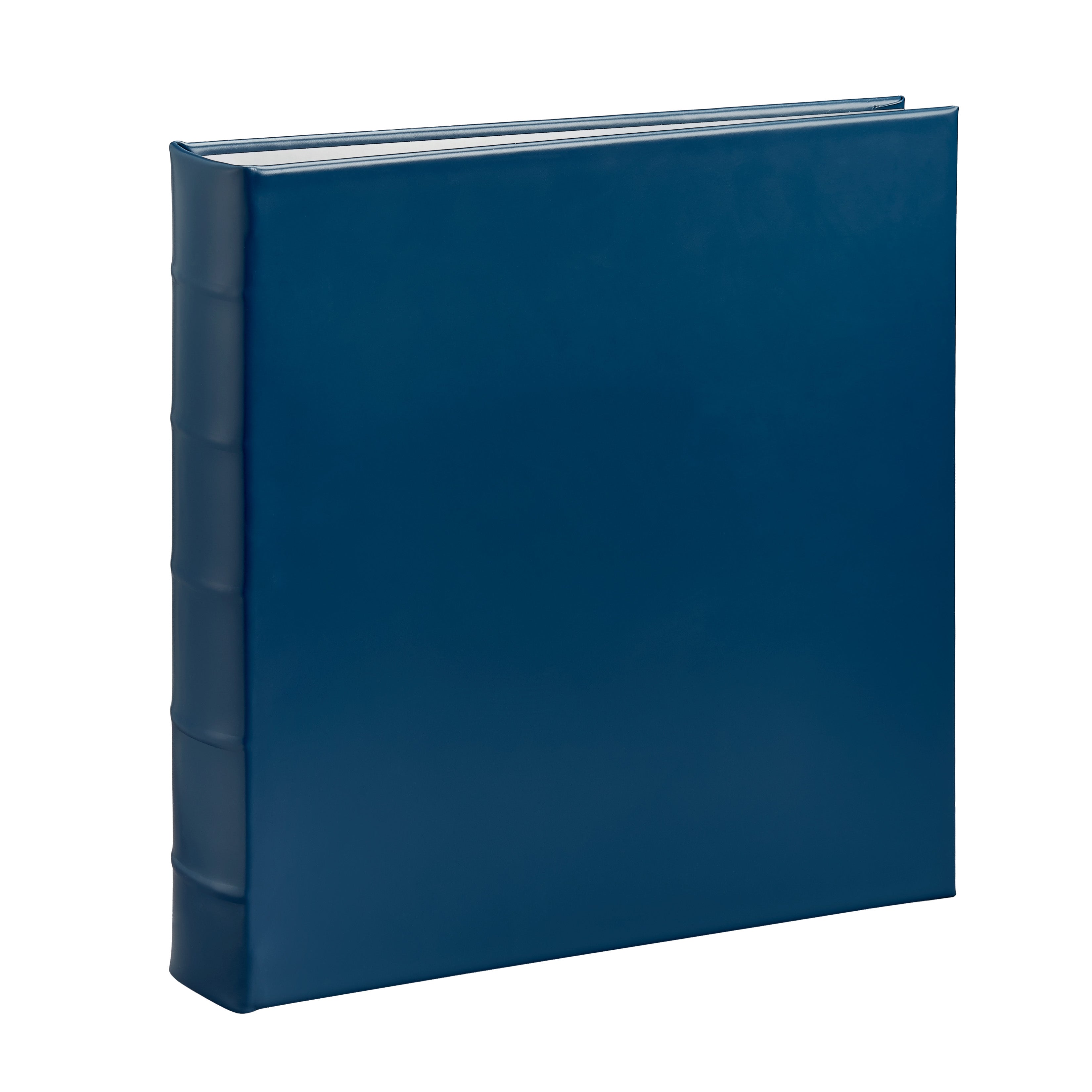 Graphic Image Large Ring Clear Pocket Album Royal Blue Traditional Leather