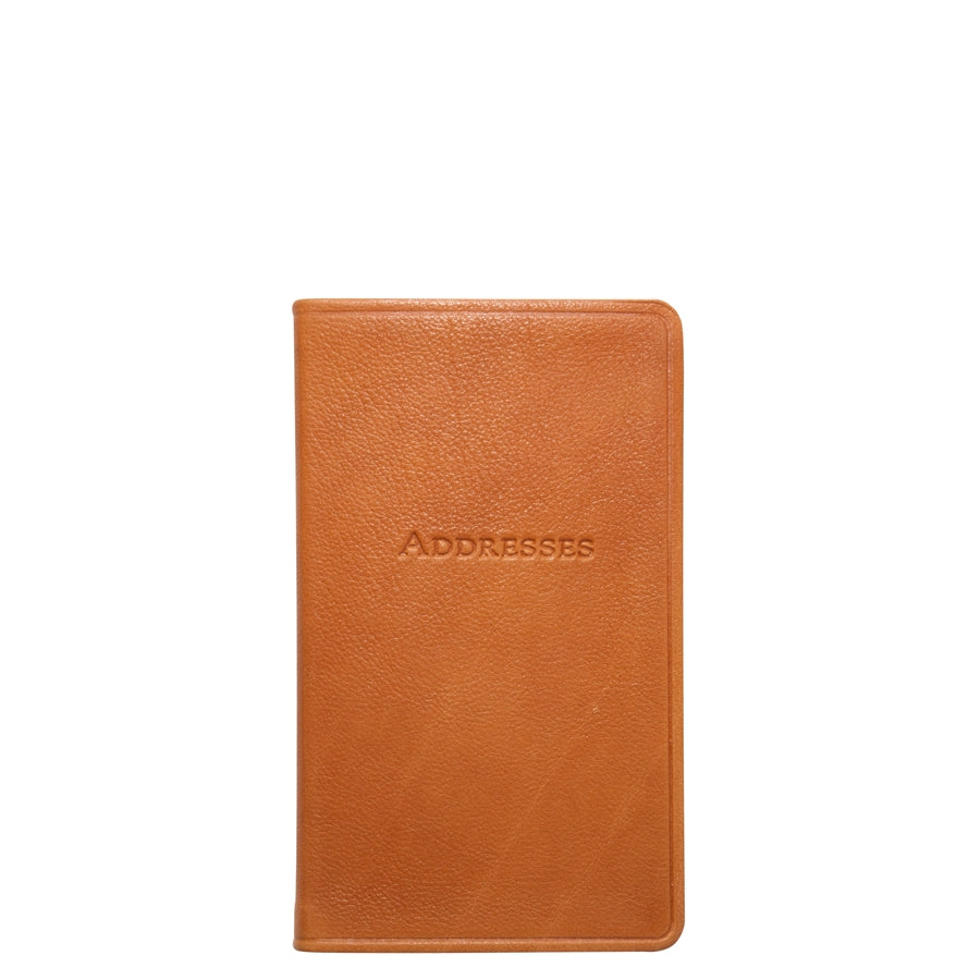 Graphic Image 5 Pocket Address Book British Tan Traditional Leather