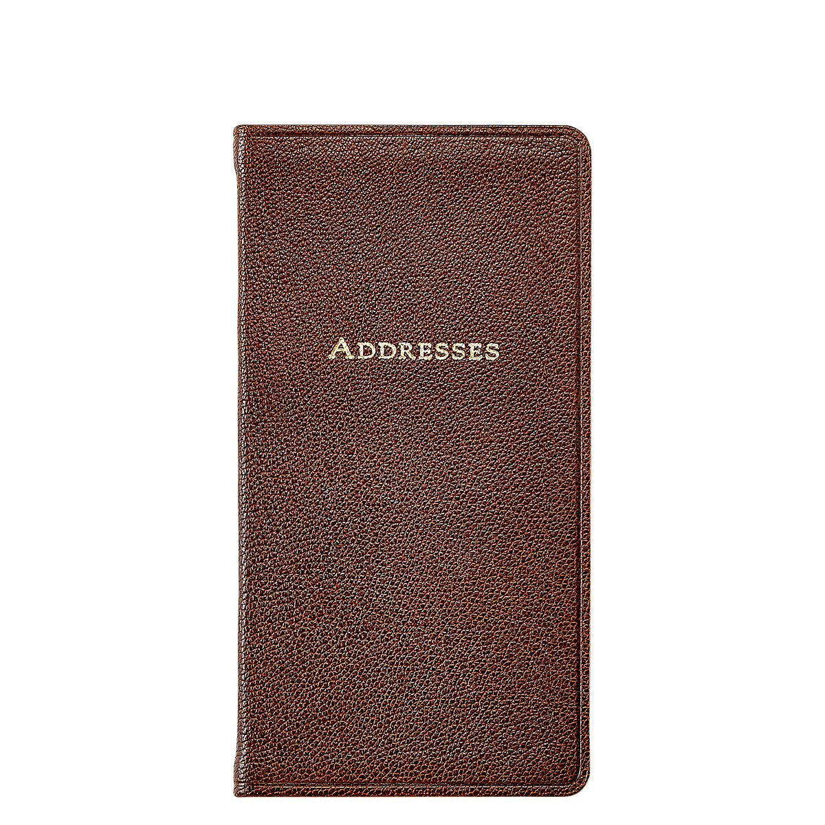 Graphic Image 6 Pocket Address Book Mocha Pebble Grain Leather