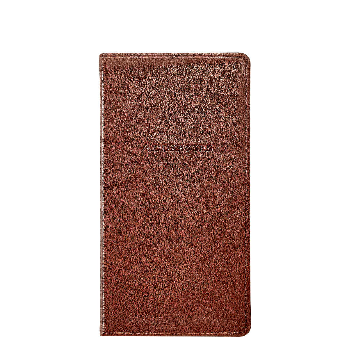 Graphic Image 6 Pocket Address Book Brown Traditional Leather