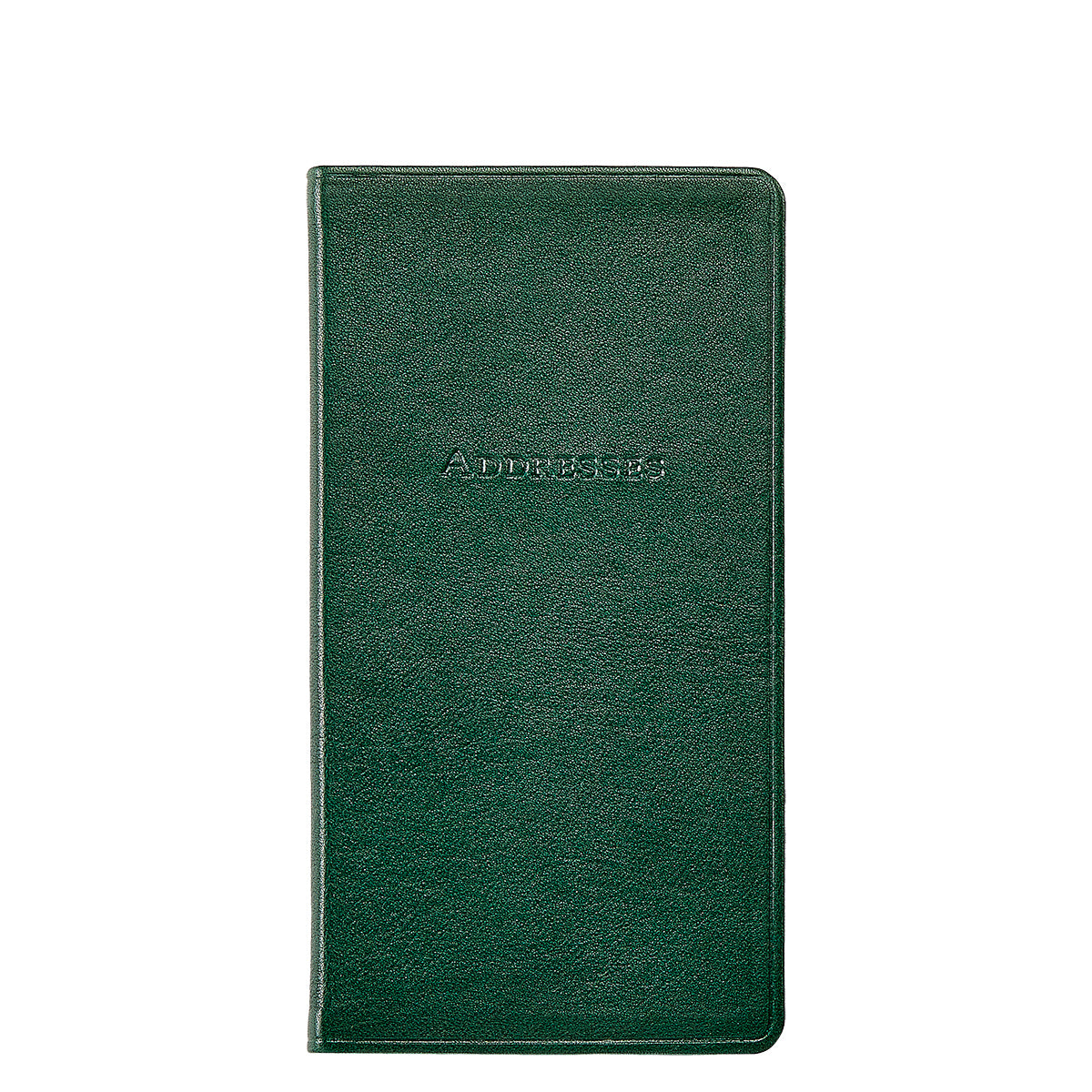 Graphic Image 6 Pocket Address Book Green Traditional Leather