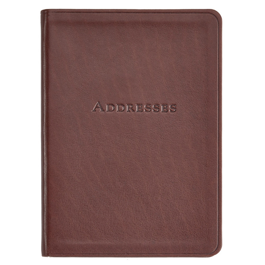 Graphic Image 7 Desk Address Book Chestnut Traditional Leather
