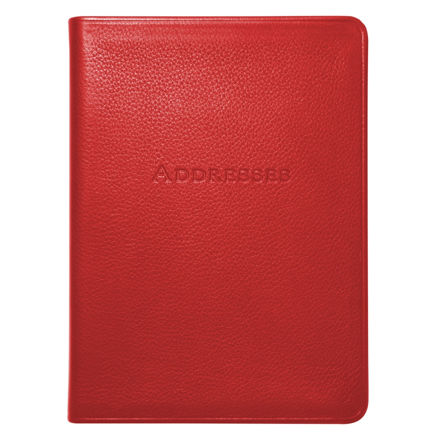Graphic Image 7 Desk Address Book Red Traditional Leather