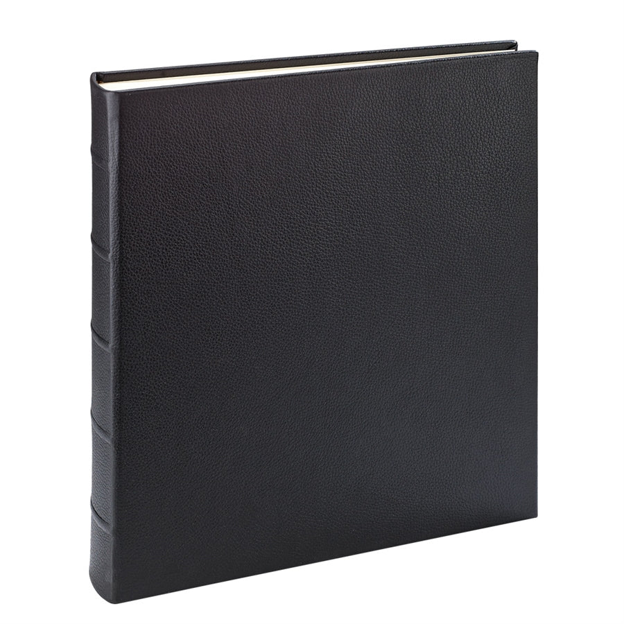 Graphic Image Large Bound Album Black Pebble Grain Leather