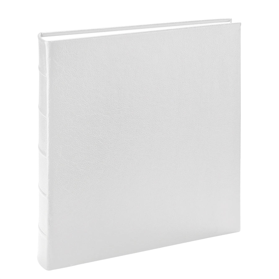 Graphic Image Large Bound Album White Pebble Grain Leather