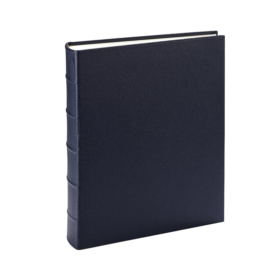 Graphic Image Medium Bound Album Navy Pebble Grain Leather