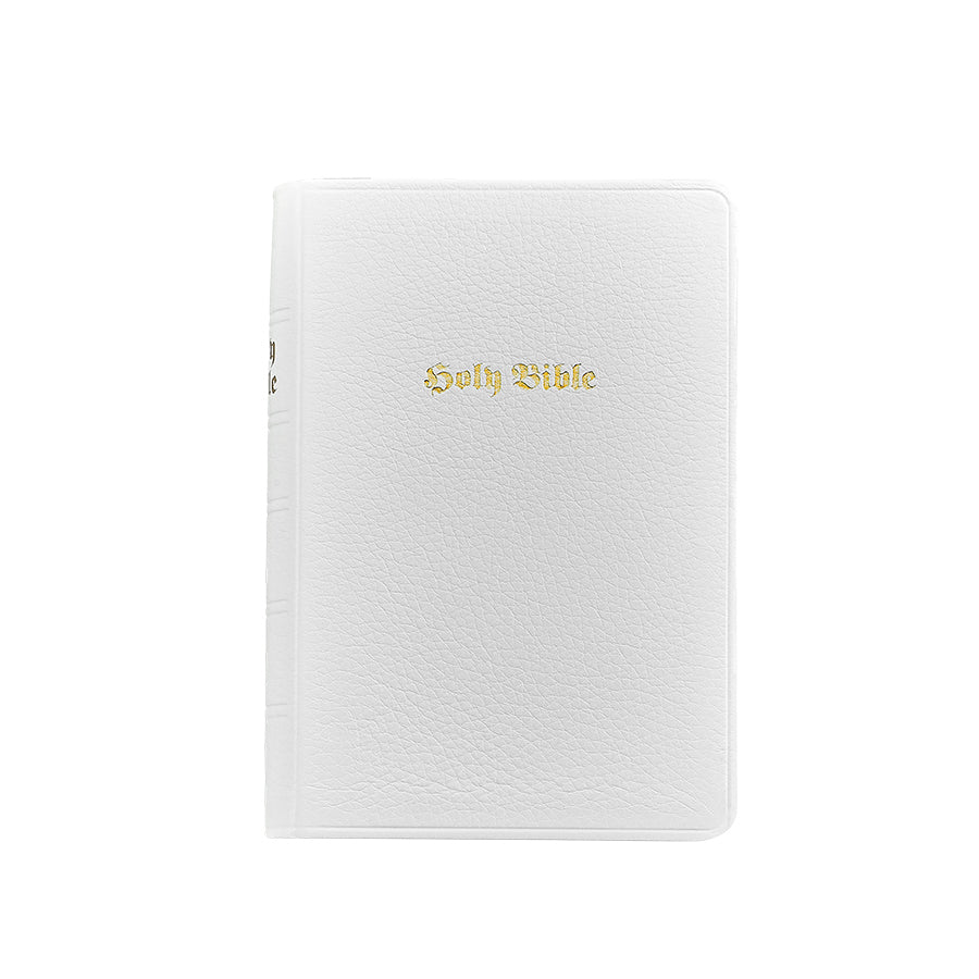 Graphic Image The Holy Bible White Pebble Grain Leather