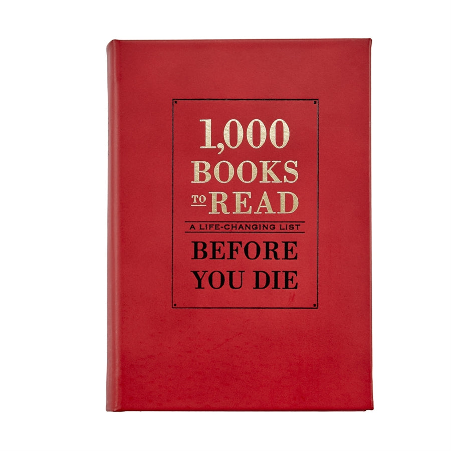 Graphic Image 1,000 Books To Read Before You Die Red Bonded Leather