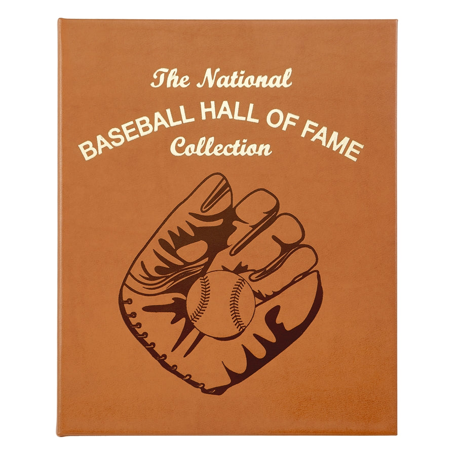 Graphic Image National Baseball Hall Of Fame Tan Bonded Leather